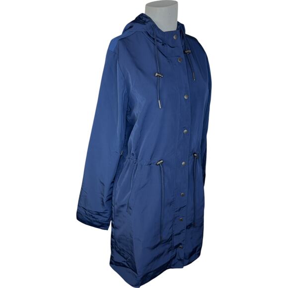 Susan Graver Regular Water Resistant Anorak Jacket with Hood Navy XX-Small NWOT - Picture 9 of 12